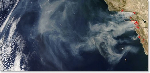 mercury in wildfire plumes travels far