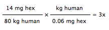 Hexane oil exceeds adult limit