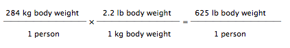 Calculate HFCS EPA mercury weight lb