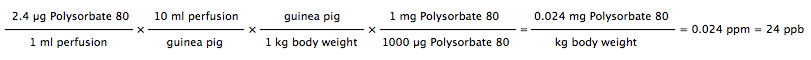 guinea pig polysorbate exposure