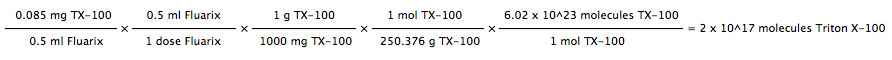 Fluarix detergent exposure
