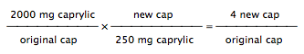 capsule dose conversion