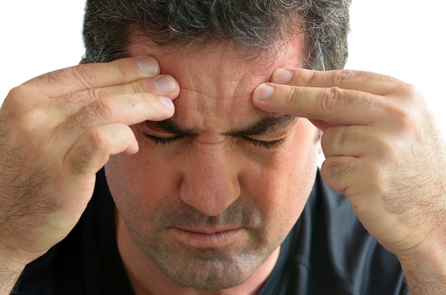 Man with headache